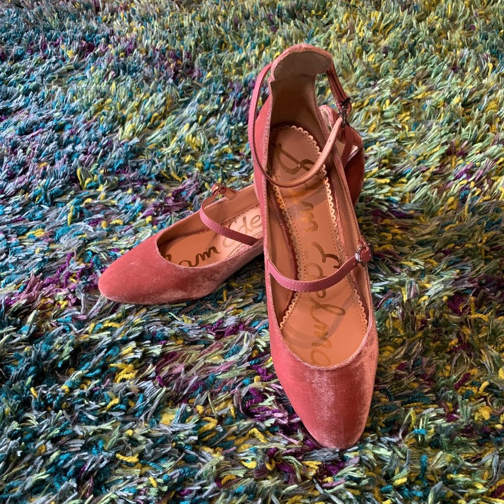 Pink Crushed Velvet Shoes
